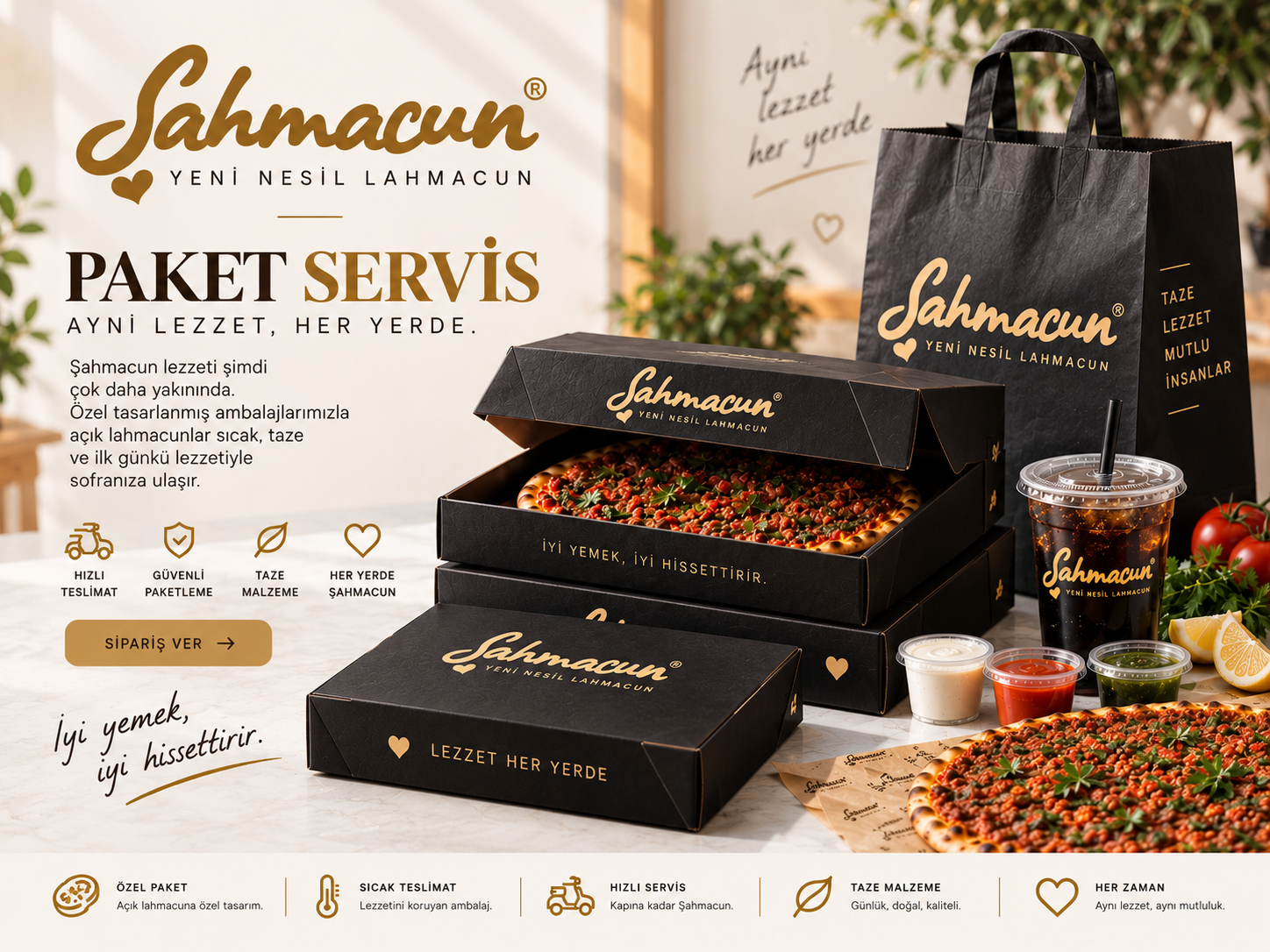 Şahmacun paket servis ürünleri
